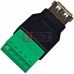 Гніздо USB тип A, c клемної колодкою (під гвинт)