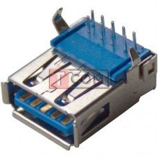 Гнездо USB тип A vers.3.0, 90°, монтажное