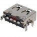 Гнездо USB тип A TCOM, 180°, монтажное
