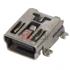 Гнездо mini USB 5pin TCOM, монтажное, тип SMT
