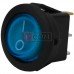 Переключатель круглый с подсветкой MIRS-101-8C ON-OFF TCOM, 3pin, 6.5A, 220V, синий