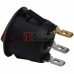 Перемикач круглий c підсвічуванням, KCD-2, ON-OFF TCOM, 3pin, 6A, 220V, червоний