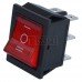 Переключатель широкий с подсветкой IRS-203-1C ON-OFF-ON TCOM, 6pin, 15A, 220V, красный