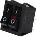 Переключатель двойной без подсветки IRS-2101-1А ON-OFF TCOM, 4pin, 15A, 220V, чёрный