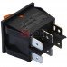 Перемикач подвійний з підсвічуванням IRS-2101-1А ON-OFF TCOM, 6pin, 15A, 220V, жовтий