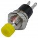 Кнопка малая PBS-10B-2 без фиксации OFF-(ON) TCOM, 2pin, 1А, 250V, жёлтая