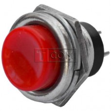 Кнопка большая PBS-26B без фиксации OFF-(ON) TCOM, 2pin, 2А, 250V, красная