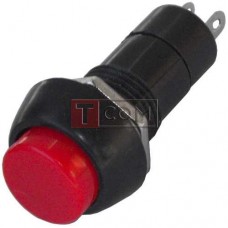 Кнопка средняя PBS-11А с фиксацией ON-OFF TCOM, 2pin, 1А 250V, красная