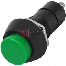 Кнопка средняя PBS-11А с фиксацией ON-OFF TCOM, 2pin, 1А, 250V, зелёная