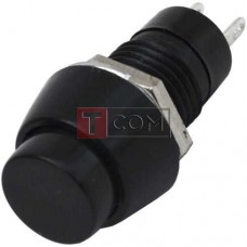 Кнопка PBS-20А с фиксацией ON-OFF TCOM, 2pin, 1А, 250V, чёрная