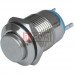 Кнопка антивандальная 12мм без фиксации, 220V, выводы под пайку