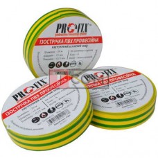 Изолента ProFix 0.18х15мм, 20м, желто-зеленая
