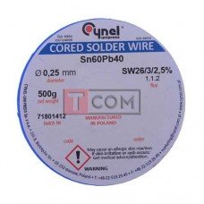 Припой Cynel Sn60Pb40-SW26 0.25мм, 500г