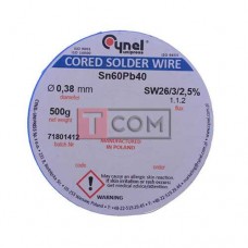 Припой Cynel Sn60Pb40-SW26 0.38мм, 500г