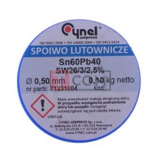 Припій Cynel Sn60Pb40-SW26 0.5мм, 100г