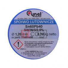 Припой Cynel Sn60Pb40-SW26 1.2мм, 100г