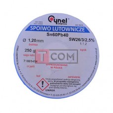 Припій Cynel Sn60Pb40-SW26 1.2мм, 250г
