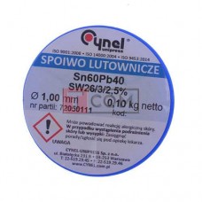 Припой Cynel Sn60Pb40-SW26 1мм, 100г