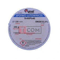 Припой Cynel Sn60Pb40-SW26 1мм, 250г
