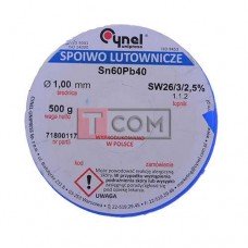 Припой Cynel Sn60Pb40-SW26 1мм, 500г