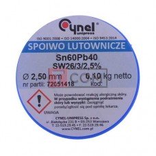Припой Cynel Sn60Pb40-SW26 2.5мм, 100г