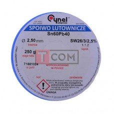 Припой Cynel Sn60Pb40-SW26 2.5мм, 250г