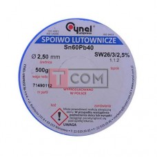 Припой Cynel Sn60Pb40-SW26 2.5мм, 500г