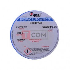 Припой Cynel Sn60Pb40-SW26 2мм, 250г
