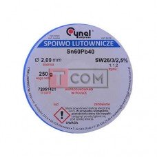 Припой Cynel Sn60Pb40-SW26 2мм, 250г