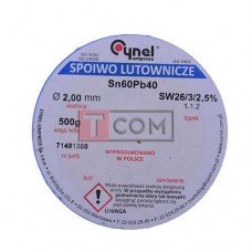 Припой Cynel Sn60Pb40-SW26 2мм, 500г