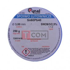 Припой Cynel Sn60Pb40-SW26 3мм, 250г