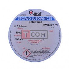 Припой Cynel Sn60Pb40-SW26 3мм, 500г