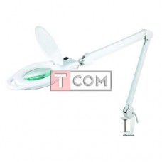 Лупа-лампа на струбцине Bourya 8060, LED подсветка (56SMD), 5X, Ø130мм