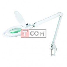 Лупа-лампа на струбцине Bourya 8060, LED подсветка (56SMD), 5X, Ø130мм