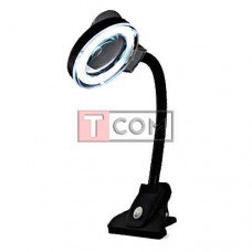 Лупа-лампа настольная YIHUA-239L, LED подсветка, 2X +20X, диам.-90мм, 220V