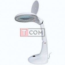 Лупа-лампа Zhongdi ZD-137 Lamp настольная, круглая, 3Х, 12Х, Ø102мм, белая