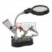 Держатель "Третья рука" ZD-126-2 с LED подсветкой, 4Х Ø65мм + 12Х Ø17мм + подст. паяльника