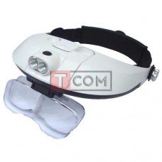 Лупа бинокулярная MG81001-G с Led подсветкой, 1.0Х, 1.5Х, 2.0X, 2.5Х, 3.5Х