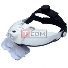 Лупа бинокулярная MG81001-H с Led подсветкой, 1.0Х, 1.5Х, 2.0X, 2.5Х, 3.5Х
