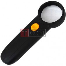 Лупа ручная MG6B-2A круглая с LED подсветкой, 8Х, диам.-37мм (3AAA)