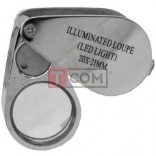 Лупа ювелирная MG21007 с Led подсветкой, 20Х, Ø21мм