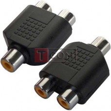 Переходник TCOM, гнездо RCA - 2 гнезда RCA, корпус пластик