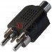 Переходник TCOM, гнездо RCA - 2 штекера RCA, корпус пластик