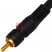 Переходник RCA - 2xRCA, co шнуром 0,2м gold, чёрный Переходник RCA - 2xRCA, co шнуром 0,2м gold, чёрный