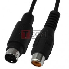 Переходник TCOM, гнездо RCA - штекер mini din7pin, шнур 0,2м