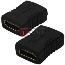 Переходник TCOM, гнездо HDMI - гнездо HDMI, gold, пластик