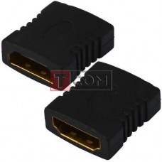 Переходник TCOM, гнездо HDMI - гнездо HDMI, gold, пластик