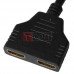 Переходник TCOM, штекер HDMI - 2 гнезда HDMI, шнур 0.2м