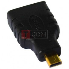 Переходник TCOM, штекер micro HDMI - гнездо HDMI, gold, корпус пластик