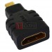 Перехідник TCOM, штекер micro HDMI - гніздо HDMI, gold, корпус пластик Перехідник TCOM, штекер micro HDMI - гніздо HDMI, gold, корпус пластик